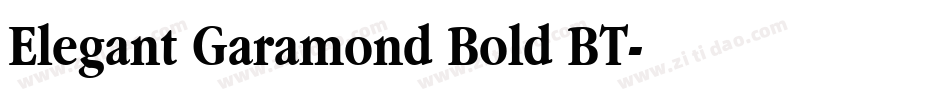 Elegant Garamond Bold BT字体转换